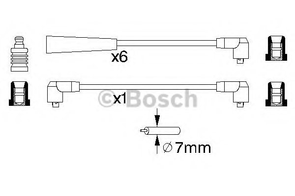 BOSCH 0 986 356 958 Ignition Cable Kit